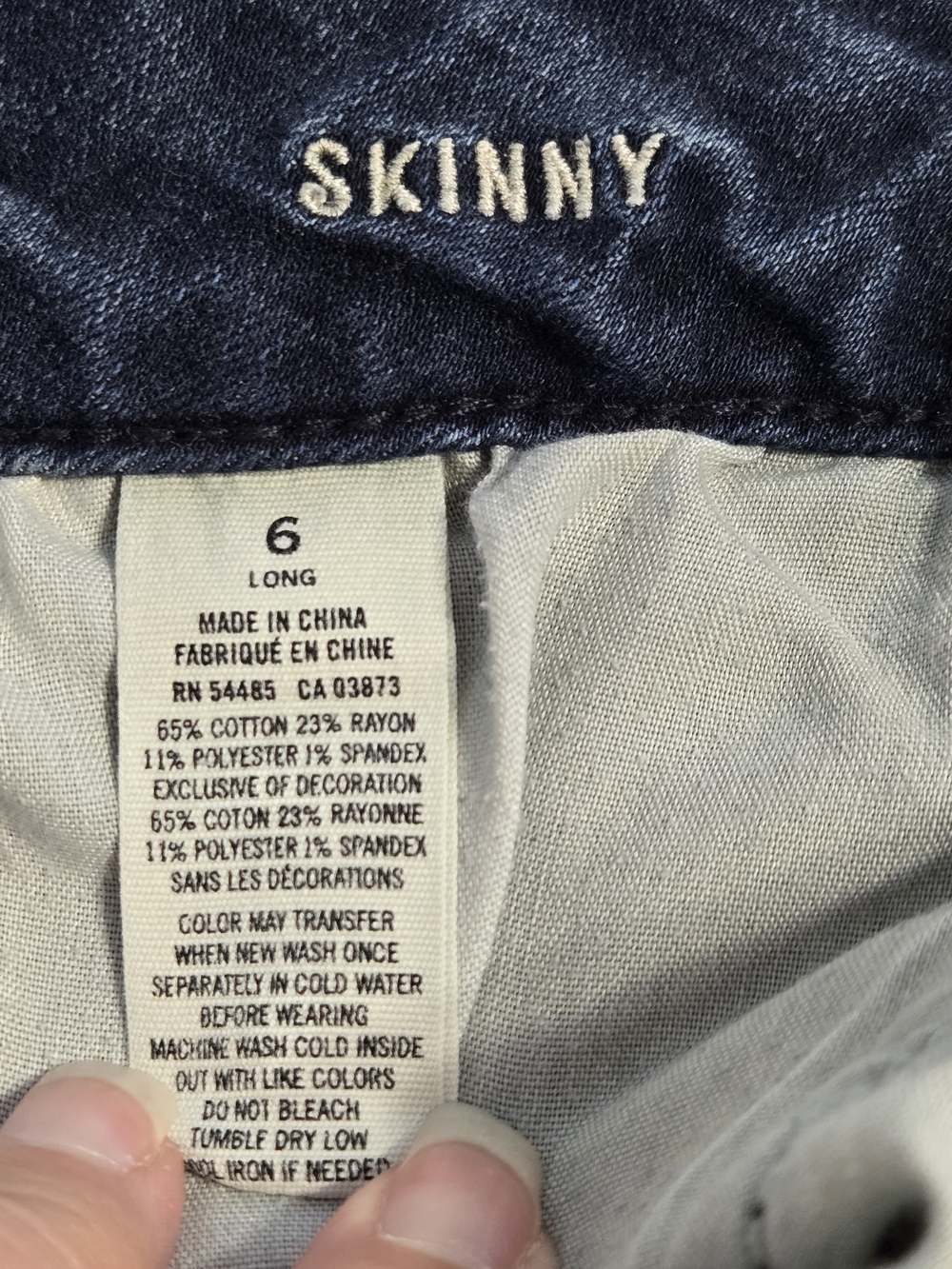 American Eagle Super‎ Stretch Skinny Jeans Dark Wash Women's 6 Long - Picture 4 of 6